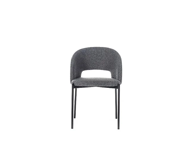Greta Chaise en tissu gris 2 pcs