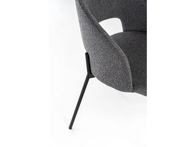 Greta Chaise en tissu gris 2 pcs