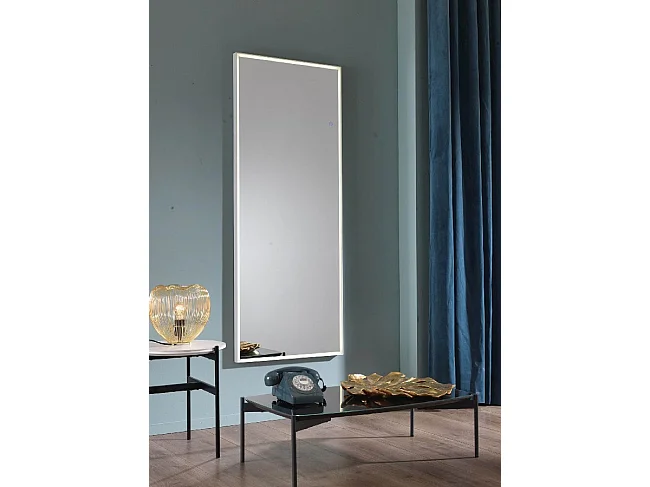 Miroir Mur Lux - Gris, Blanc
