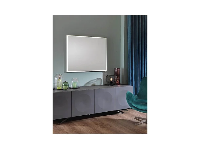 Miroir Mur Lumen - Gris, blanc