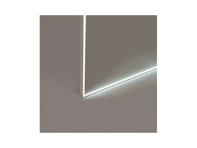 Miroir Mur Lumen - Gris, blanc
