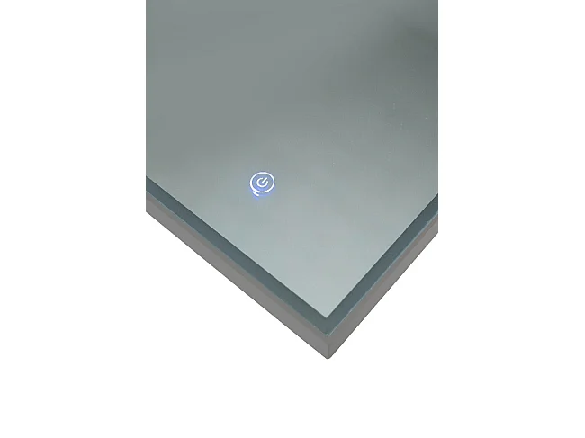 Miroir Mur Lumen - Gris, blanc