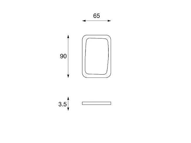 Miroir Mur Smooth - Gris