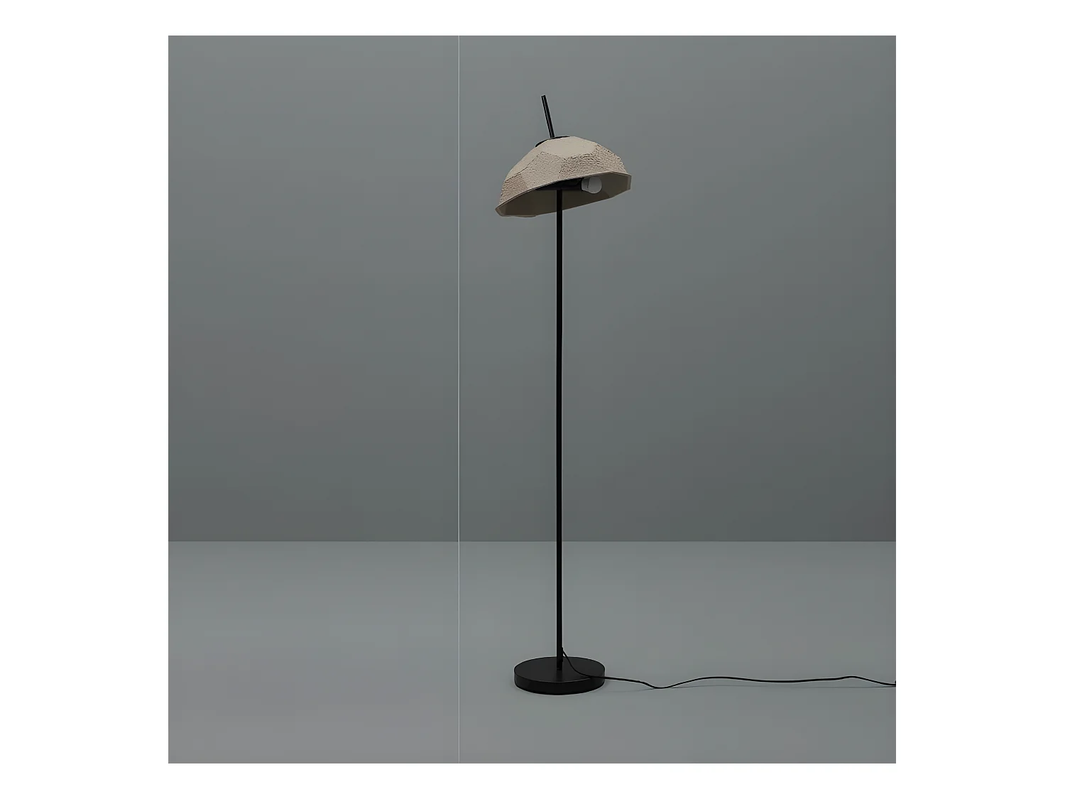Lampadaire Egg - Gris tourterelle, Noir