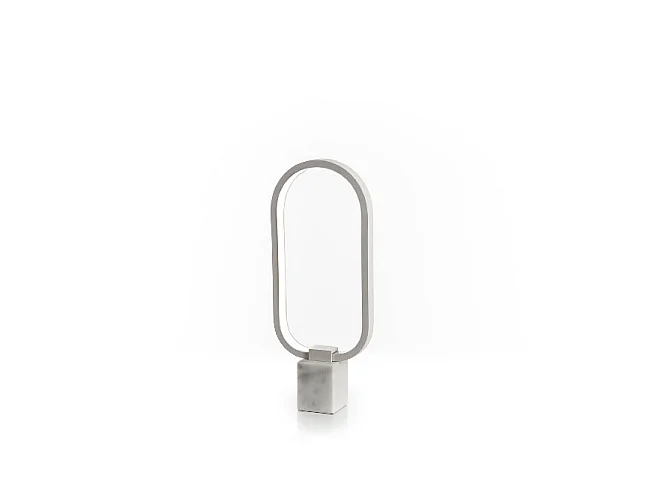 Naos - Biała metalowa lampa stołowa LED