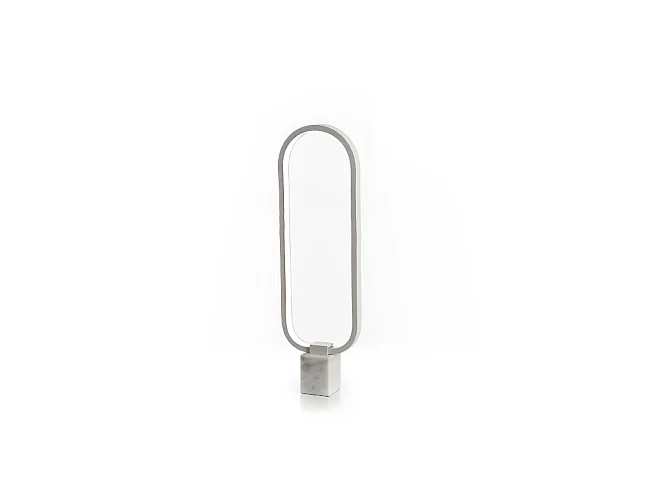 Naos - LED-Tischlampe aus weißem Metall