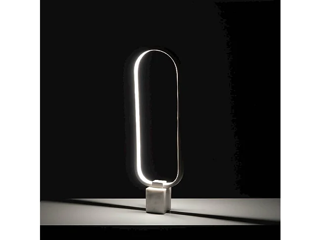 Naos - Candeeiro de mesa LED em metal branco