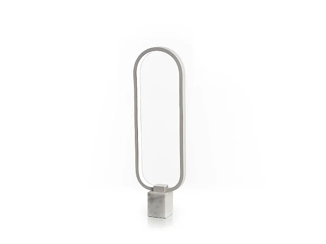 Naos - Lámpara de mesa LED de metal blanco