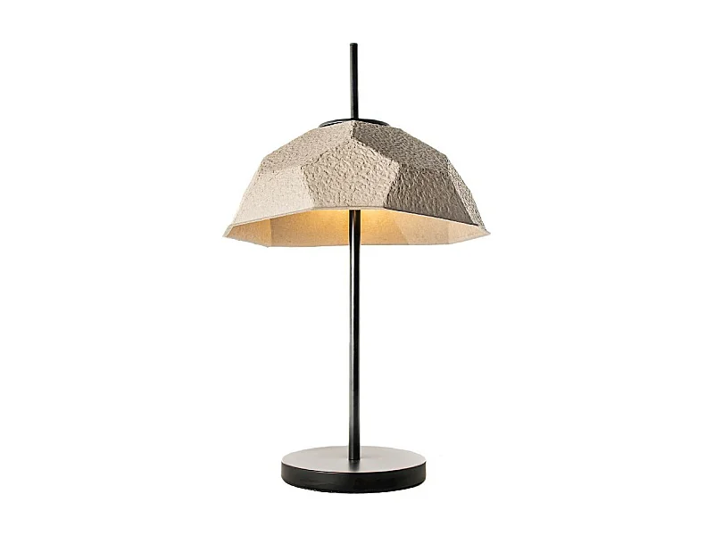 Egg - Czarna lampa stołowa z tektury pochodzącej z recyklingu