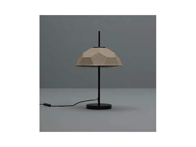 Egg - Czarna lampa stołowa z tektury pochodzącej z recyklingu