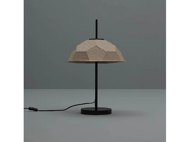 Egg - Czarna lampa stołowa z tektury pochodzącej z recyklingu