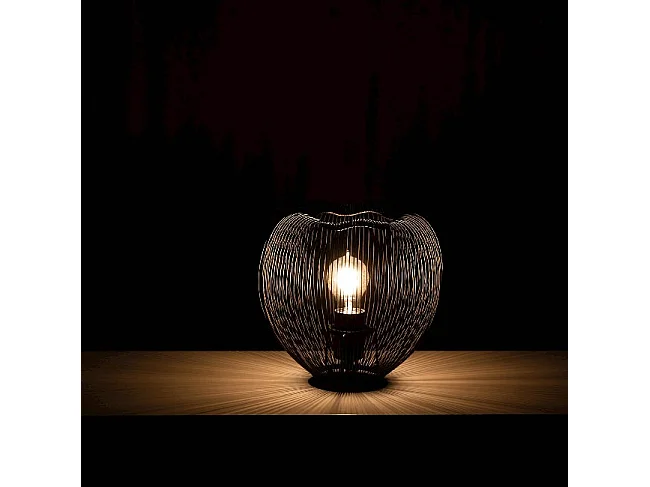Jaula - Czarna metalowa lampa stołowa