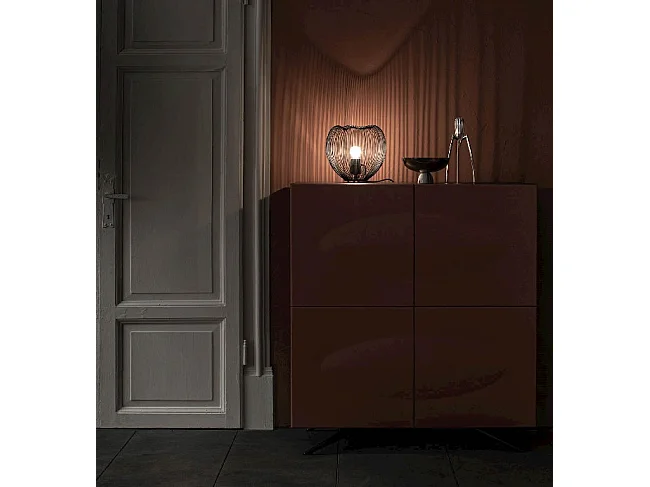 Jaula - Czarna metalowa lampa stołowa