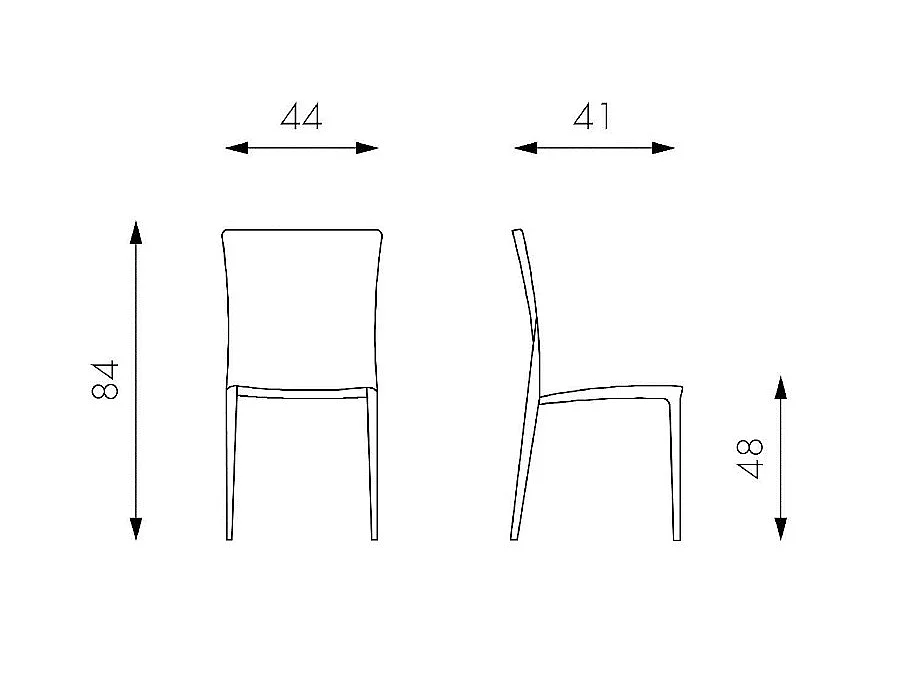 Cadeira de polipropileno - Denise 4 un.