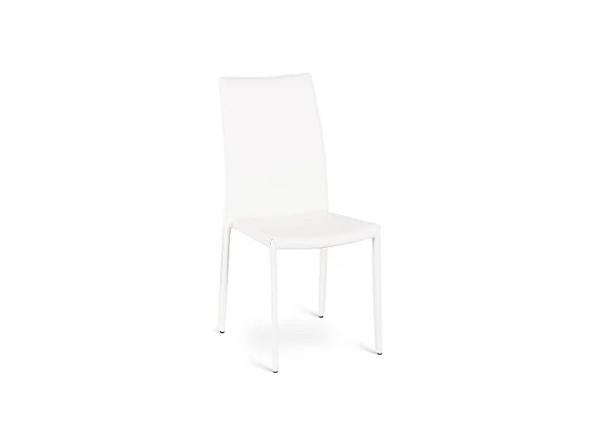 Kitty - Weißer Öko-Lederstuhl 4-tlg