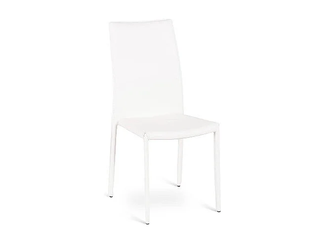 Kitty - Witte eco-lederen stoel 4 st