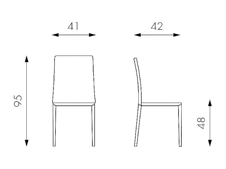 Lot de 4 chaises Kitty - Blanc