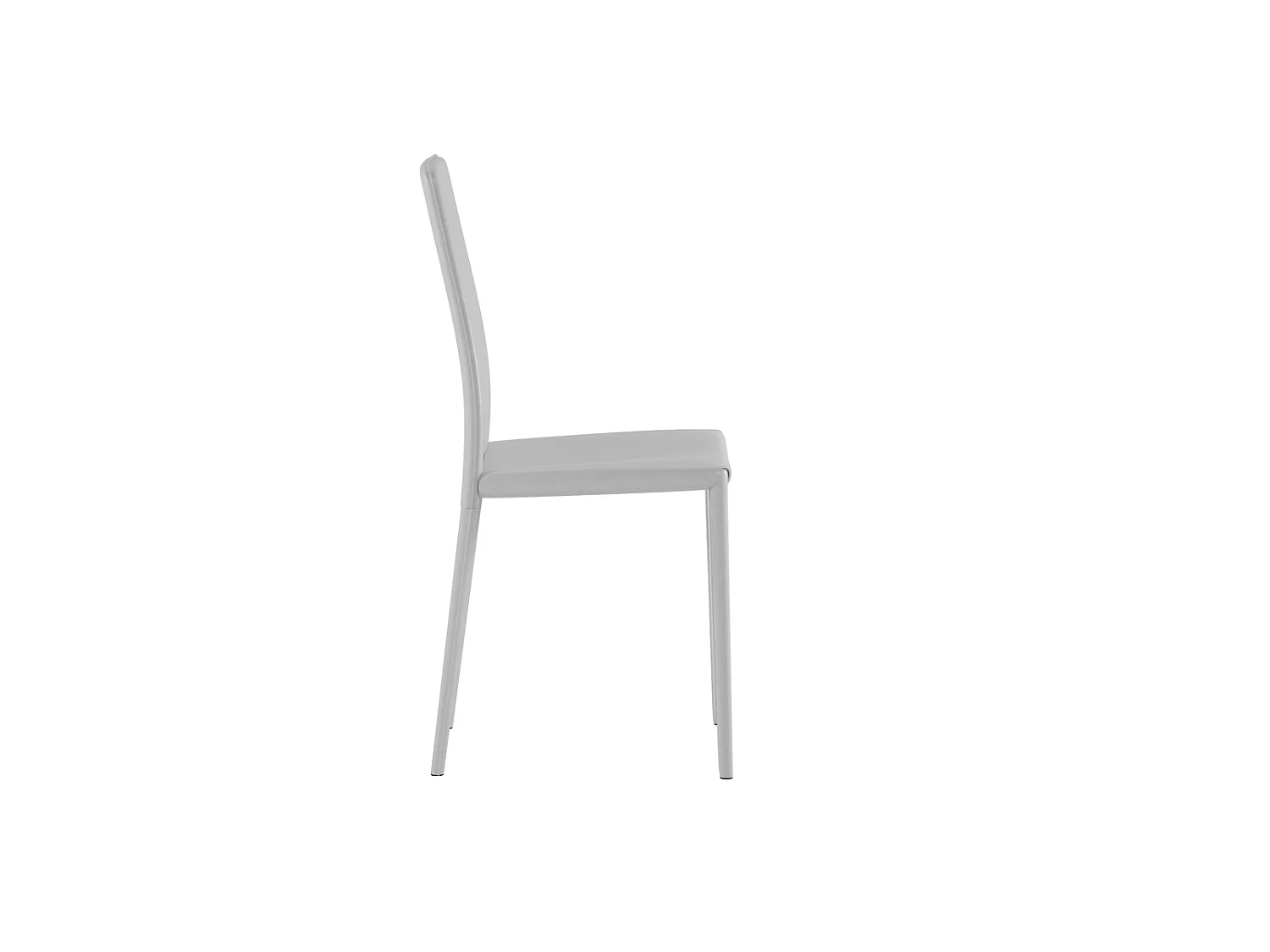 Kitty - Cadeira de couro sintético branco 4 peças