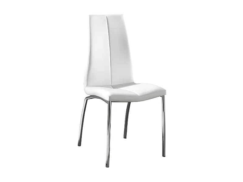 Viva - Sedia in ecopelle bianca 4 pz