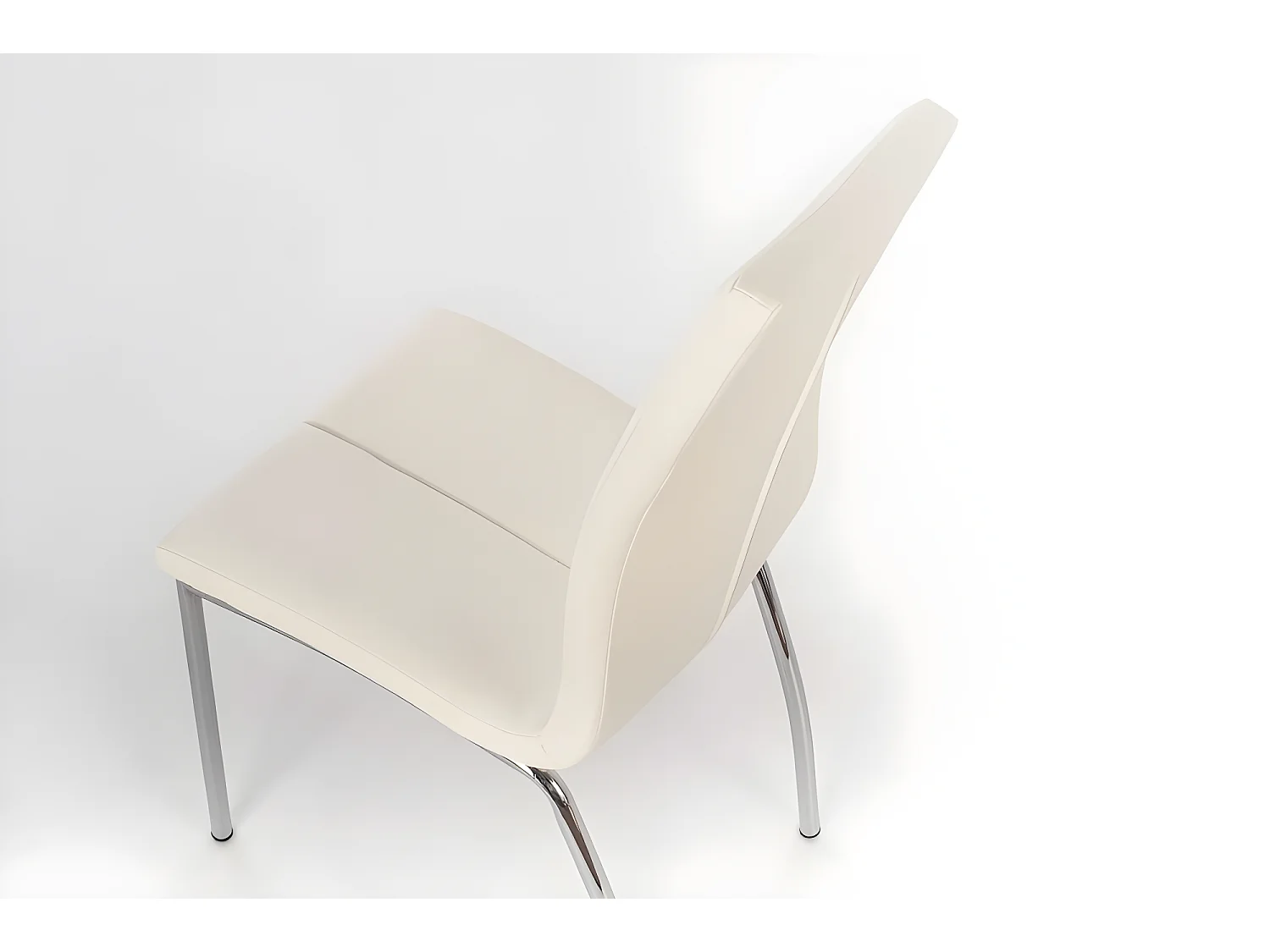 Viva - Witte eco-lederen stoel 4 st