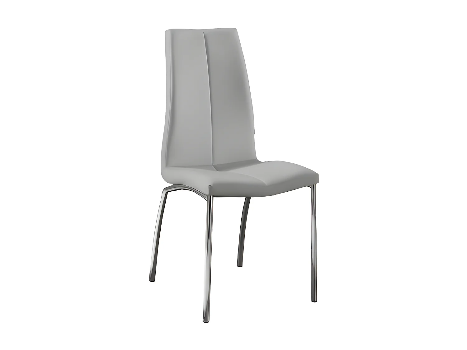 Viva - Krzesło ze skóry ekologicznej chromowane 4 szt.