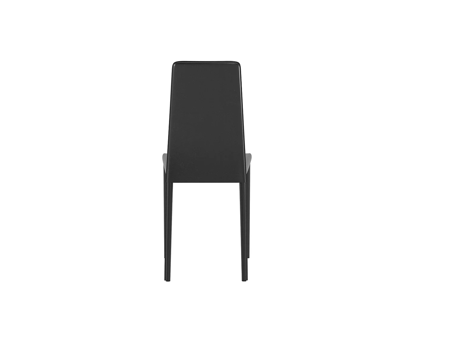 Chaise en simili cuir noir avec structure en métal recouvert 41x42xh.95 cm 4 pcs