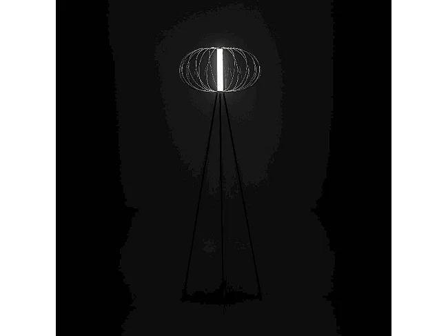 Mizar - Lampada da terra a LED in acciaio nero