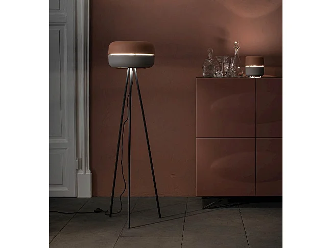 Idra - Lampada da terra in metallo nero