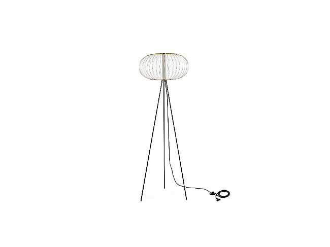 Lampadaire Mizar - Laiton, Noir