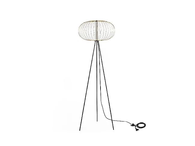 Lampadaire Mizar - Laiton, Noir