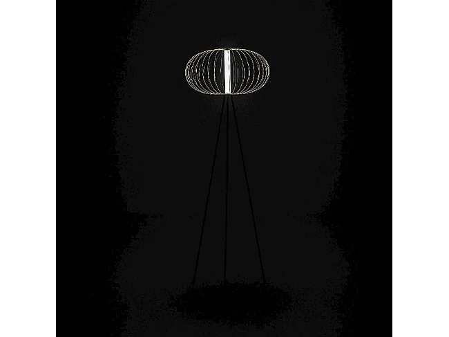 Lampadaire Mizar - Laiton, Noir