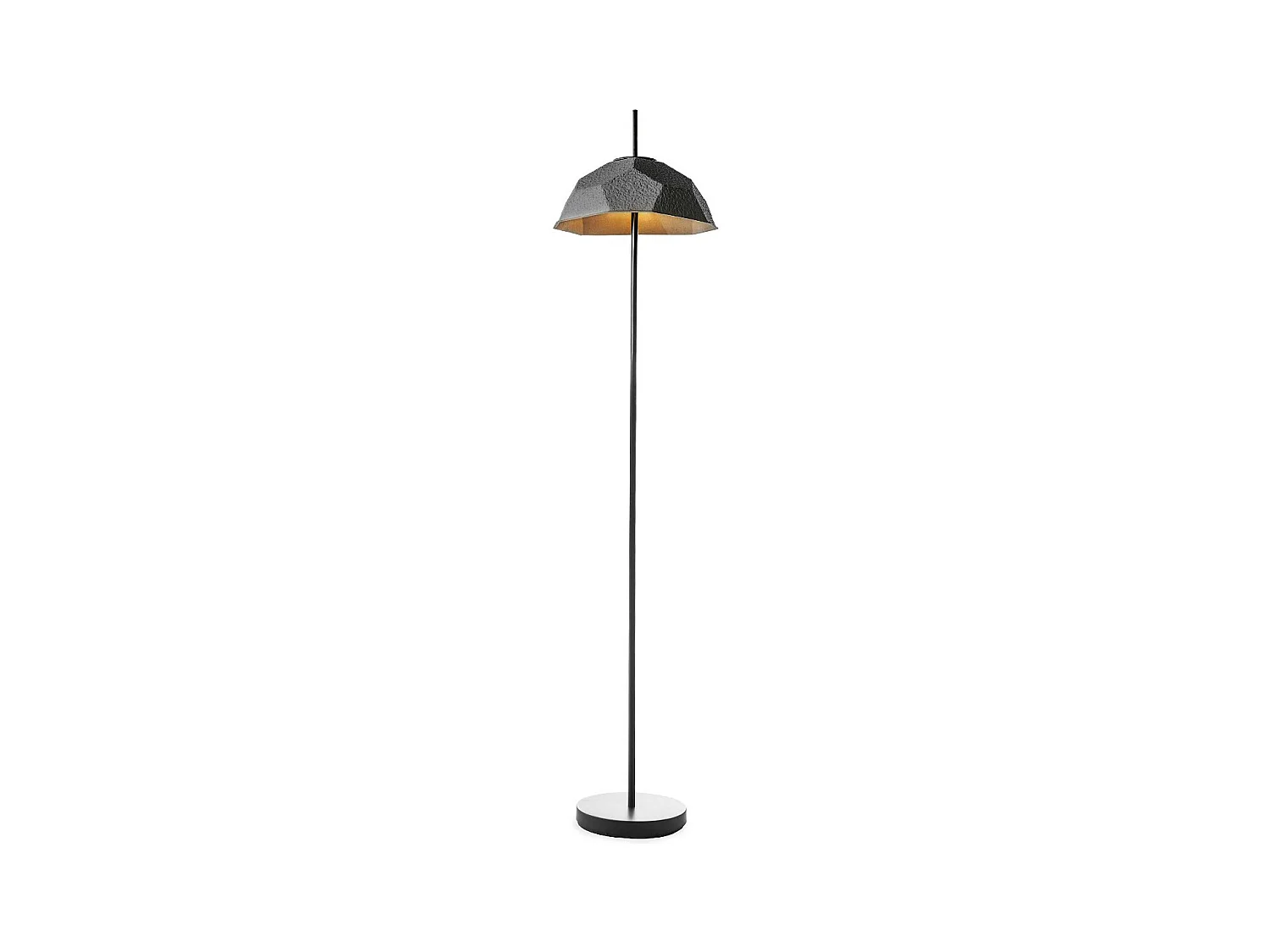 Egg - Vloerlamp van zwart gerecycled karton