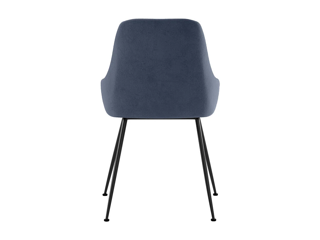 Nandy - Stuhl in schwarzem Mikrofaser-Samteffekt 1 Stk