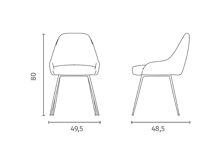 Mikrofaserstuhl - Nandy 1 Stk