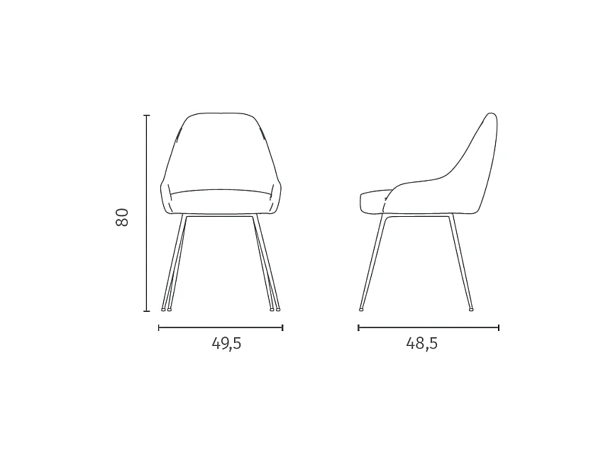 Silla de microfibra - Nandy 1 ud