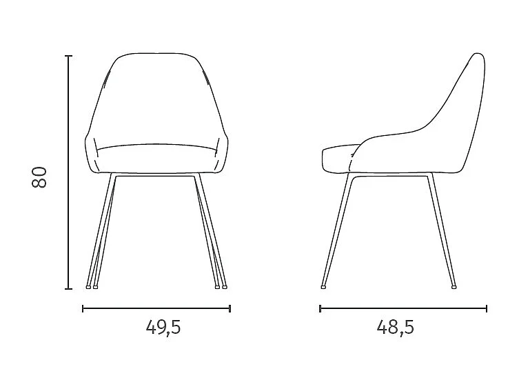 Chaise Moderne - Nandy - Marron