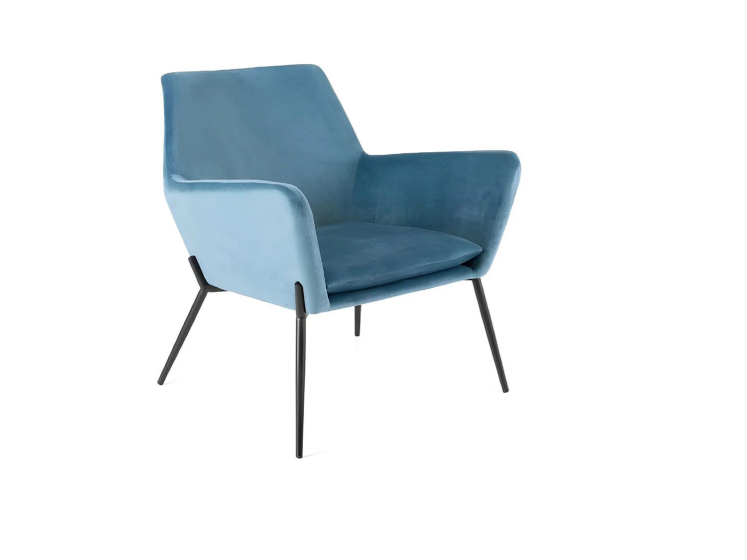 Fauteuil Moderne - Gin - Bleu, Noir