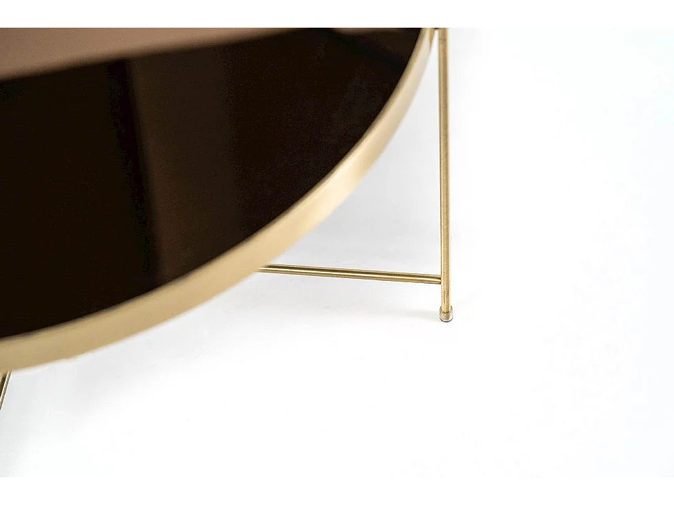 Marissa - Couchtisch (70 x 70 x 40 h) aus gehärtetem Messingglas