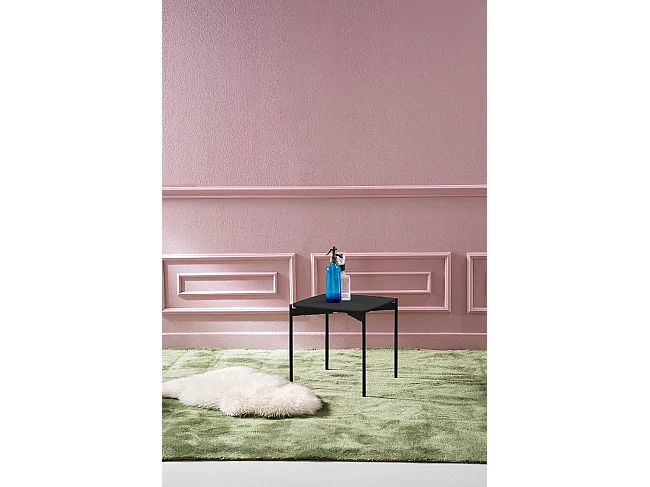 Ivy - Mesa de centro (45 x 45 x 45h) em cerâmica cinza escuro