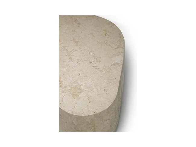 Trapezio - Tavolino (100 x 52 x 28h) in Pietra fossile beige