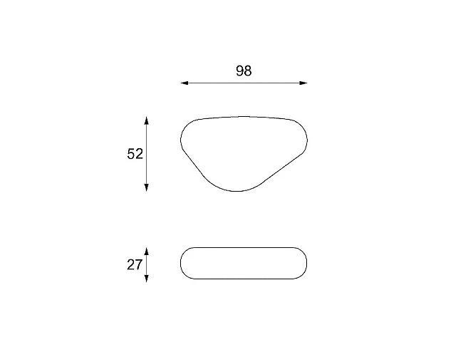 Sasso medium - Couchtisch (52 x 98 x 27h) aus beigem Fossilstein