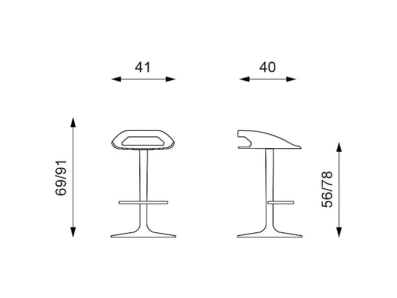 Taburete Glen de polipropileno blanco (juego de 2)