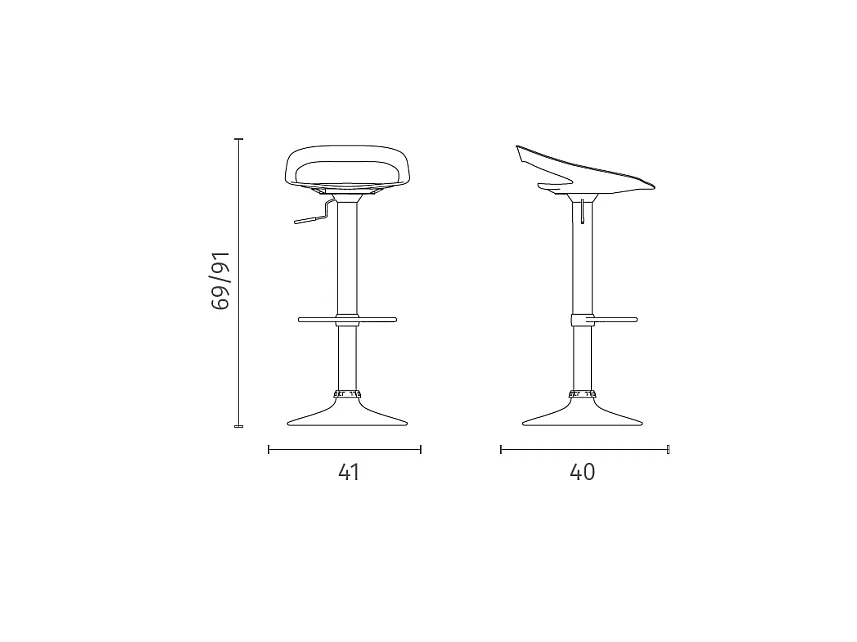 Glen Tabouret en polypropylène blanc Lot de 2 pcs