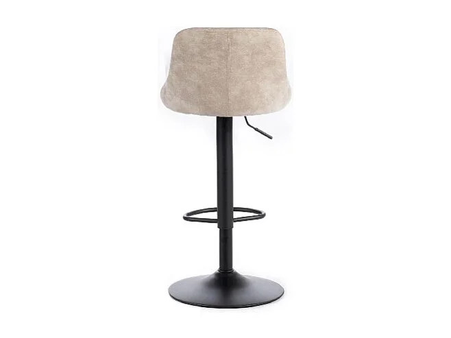 Max - Czarny aksamitny taboret z mikrofibry - Zestaw 2 sztuk