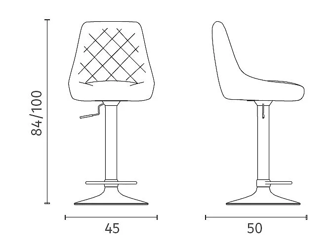 Max - Czarny aksamitny taboret z mikrofibry - Zestaw 2 sztuk