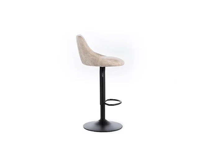 Max - Hocker aus Mikrofaser mit schwarzem Samteffekt - 2er-Set
