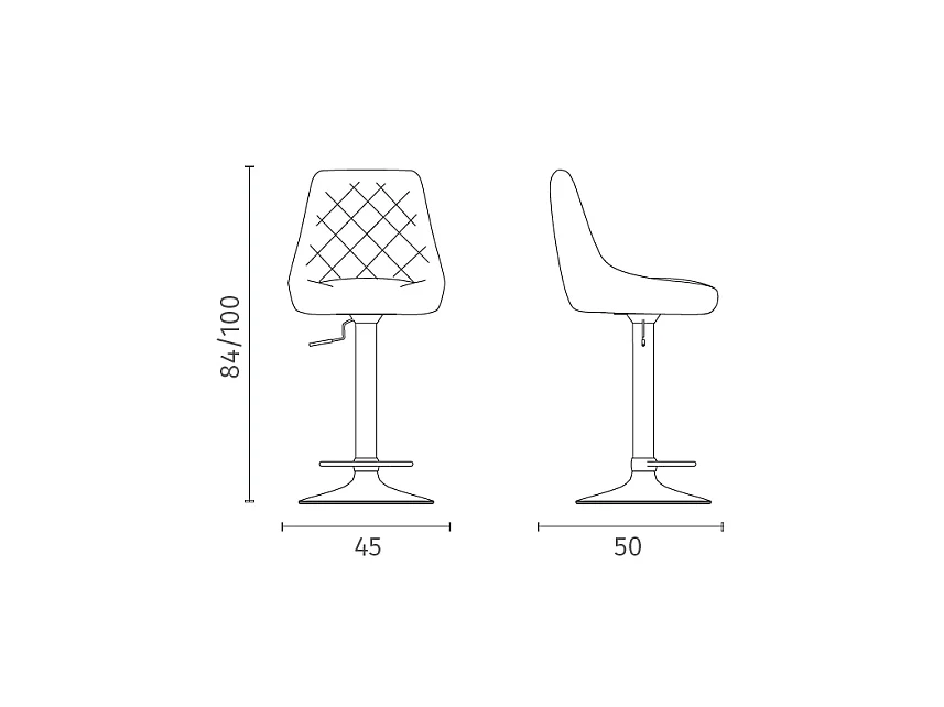 Max - Hocker aus Mikrofaser mit schwarzem Samteffekt - 2er-Set