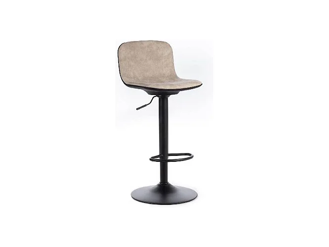 Set de 2 tabourets Teo - Beige, Noir