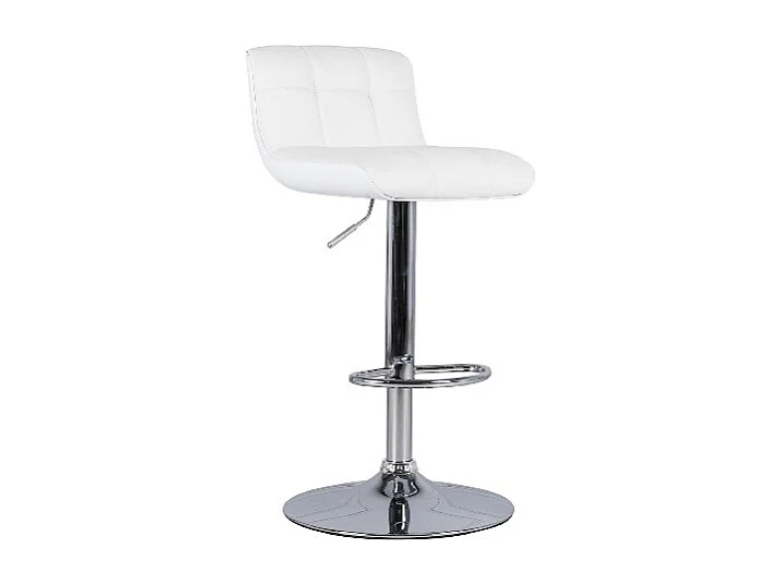 Kurt - Witte eco-leren kruk - Set van 2 stuks