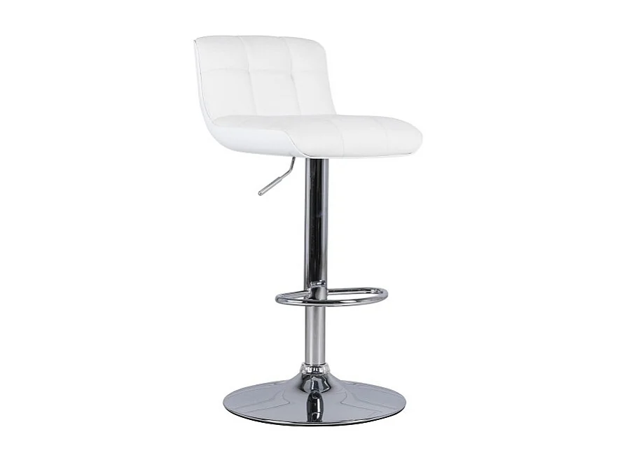 Kurt - Witte eco-leren kruk - Set van 2 stuks